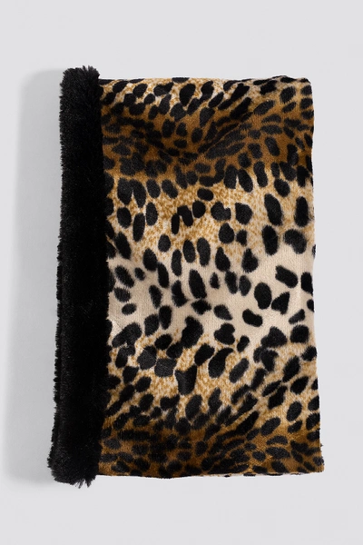 Shop Trendyol Leopard Patterned Neck Collar Scarf - Multicolor In Black