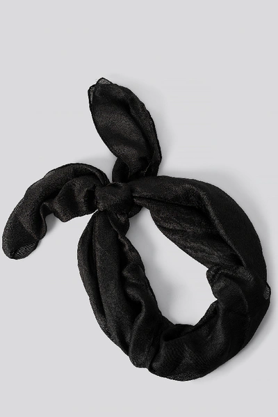 Shop Na-kd Shiny Woven Scarf - Black