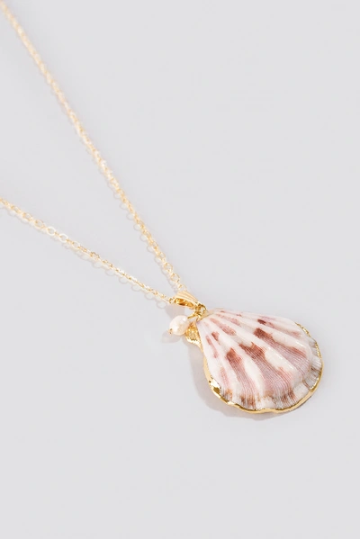 Shop Na-kd Small Real Shell Necklace - White,purple In Natural