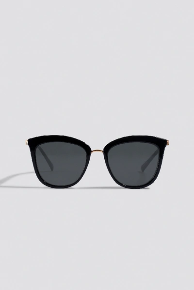 Shop Le Specs Caliente - Black In Black/gold
