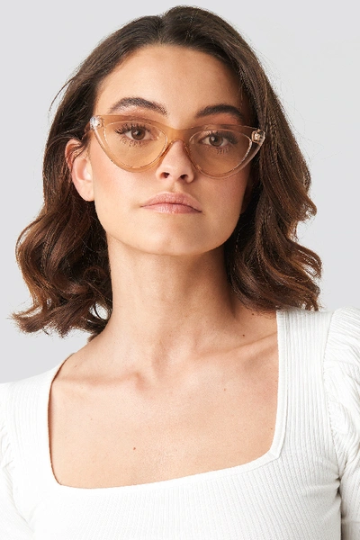 Shop Na-kd Rounded Cat Eye Sunglasses - Brown In Light Brown