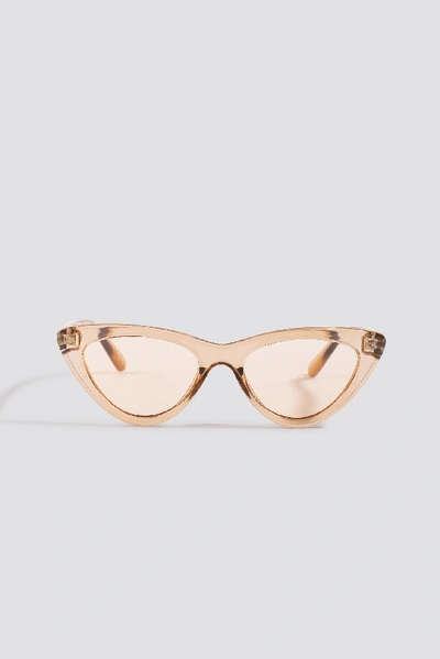 Shop Na-kd Rounded Cat Eye Sunglasses - Brown In Light Brown
