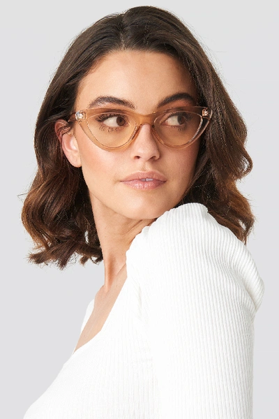 Shop Na-kd Rounded Cat Eye Sunglasses - Brown In Light Brown