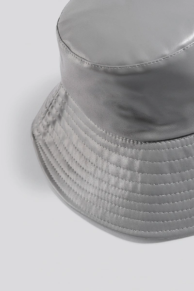 Shop Na-kd Pu Bucket Hat Grey