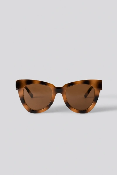 Shop Na-kd Oversize Chunky Cateye Sunglasses - Brown In Tortois