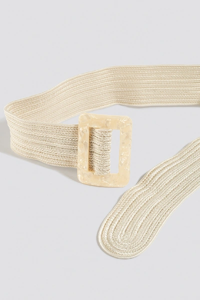 Shop Mango Tenerife Belt - White In Offwhite