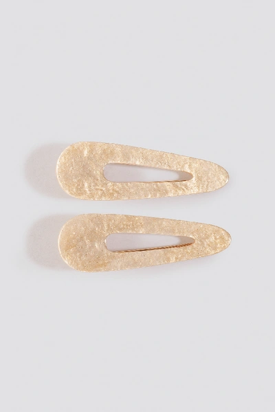 Shop Na-kd Double Pack Pointy Hair Clips - Nude