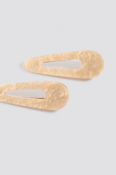 Shop Na-kd Double Pack Pointy Hair Clips - Nude