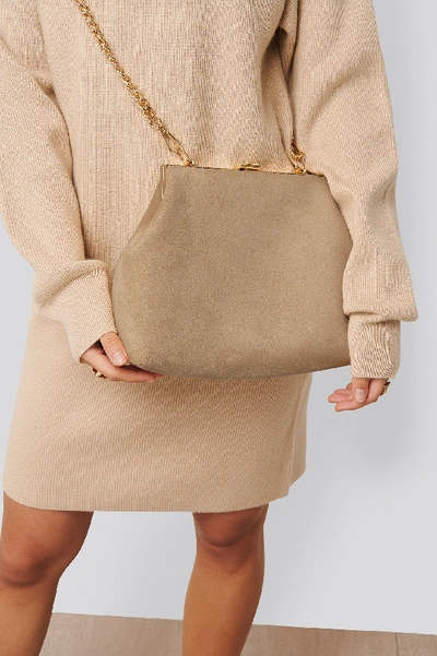 Shop Anika Teller X Na-kd Chain Clutch Bag - Beige