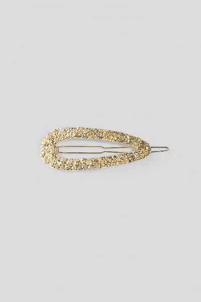 Shop Na-kd Rough Surface Hair Clip - Gold