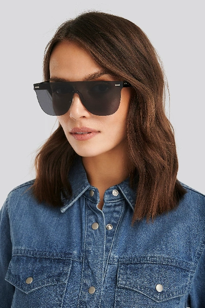 Shop Na-kd Monolens Screen Sunglasses - Black