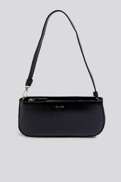 Shop Na-kd Baguette Bag - Black In Gloss Black