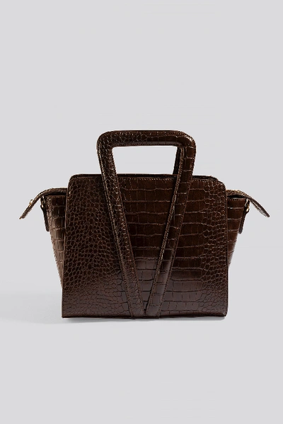 Shop Na-kd Boxy Trapeze Bag - Brown In Dark Brown