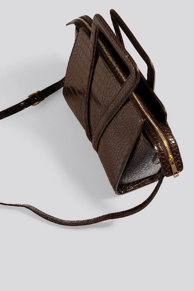 Shop Na-kd Boxy Trapeze Bag - Brown In Dark Brown