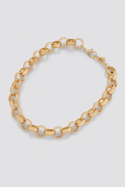 Shop Na-kd Matte Chunky Chain Necklace - Gold