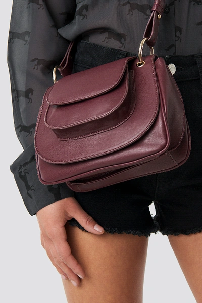 Shop Na-kd Crossbody Saddle Bag - Red In Wine Red