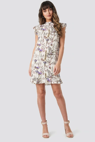 Shop Na-kd Ruffle Floral Mini Dress - Multicolor In Floral Print