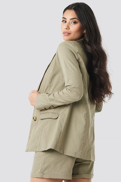 Shop Trendyol Yol Pocket Detailed Jacket - Green In Khaki