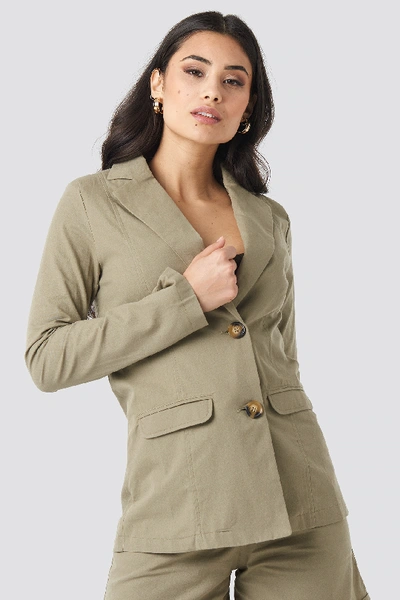 Shop Trendyol Yol Pocket Detailed Jacket - Green In Khaki