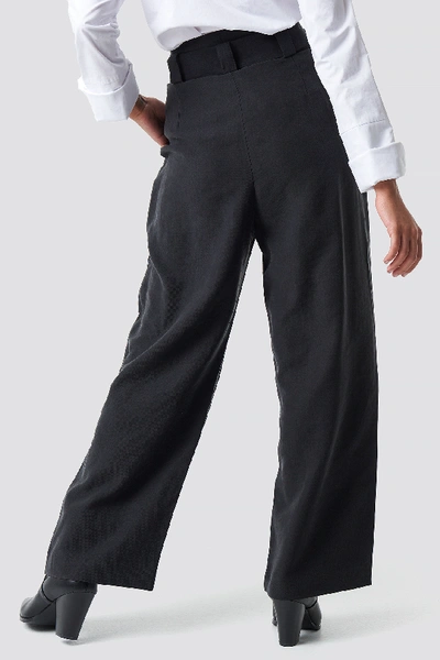 Shop Mango Bag Trousers - Black