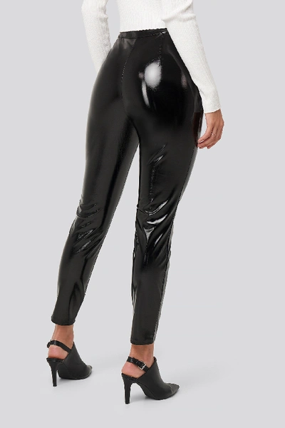 Shop Adorable Caro X Na-kd Highwaist Patent Pants Black