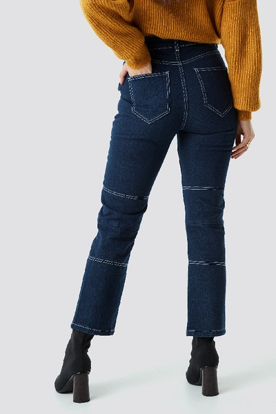 Shop Chloé Straight Cropped Jeans Blue In Mid Blue