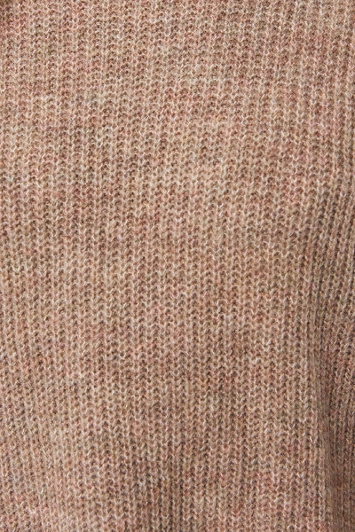 Shop Na-kd Folded Sleeve Turtle Neck Knitted Sweater - Pink In Dusty Pink