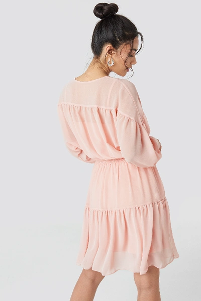 Shop Trendyol Yol Pleated Mini Dress Pink