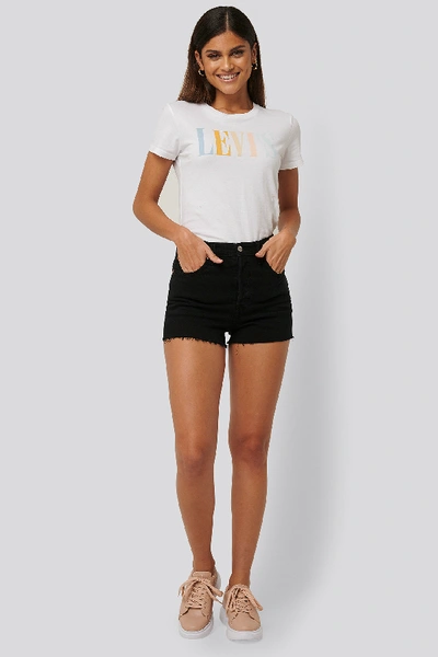 Shop Levi's Ribcage Shorts - Black In Late Shift