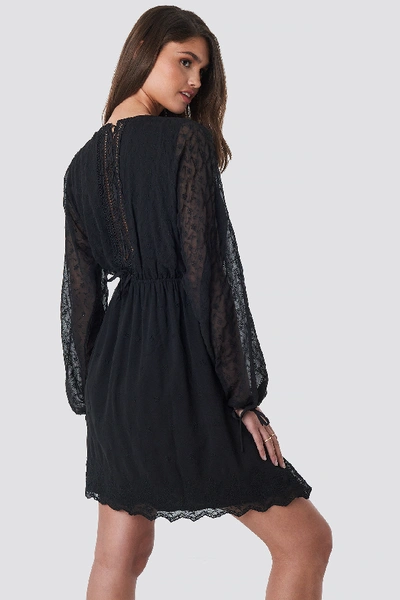 Shop Na-kd Lace-up Back Mini Dress - Black