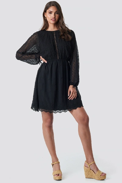 Shop Na-kd Lace-up Back Mini Dress - Black
