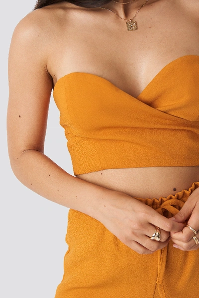 Shop Adorable Caro X Na-kd Wrap Tube Top Orange