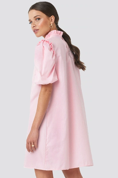 Shop Emilie Briting X Na-kd Puff Sleeve Mini Dress - Pink