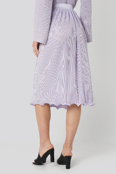 Shop Na-kd Pleated Detailed Hem Skirt - Purple In Light Purple