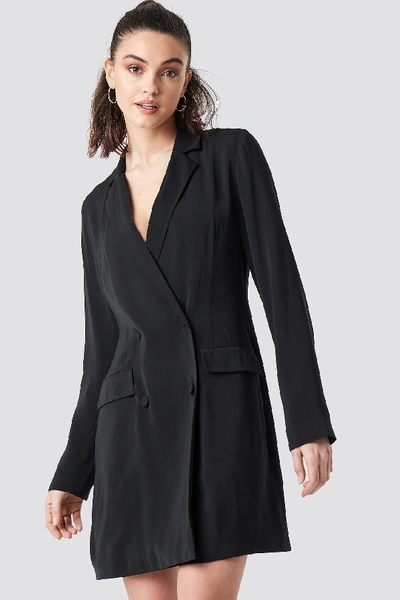 lampe genstand Statistisk Na-kd Double Breasted Blazer Dress - Black | ModeSens