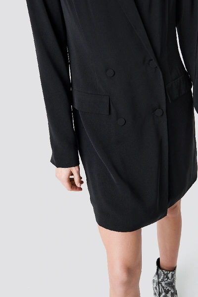 Shop Na-kd Double Breasted Blazer Dress - Black