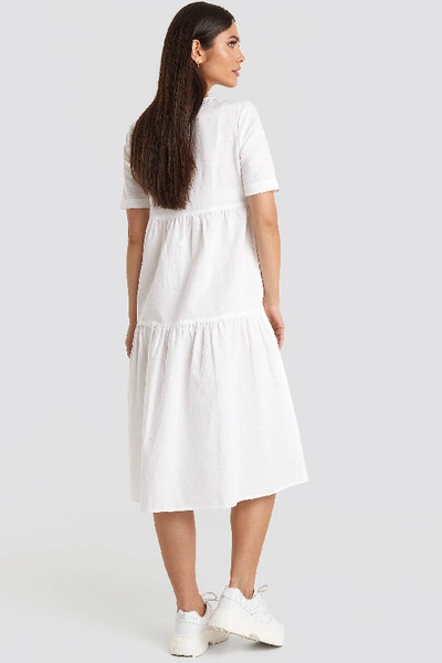 Shop Karo Kauer X Na-kd Flounce Midi Dress - White