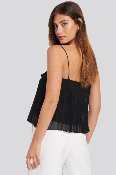 Shop Mango Plis Top - Black