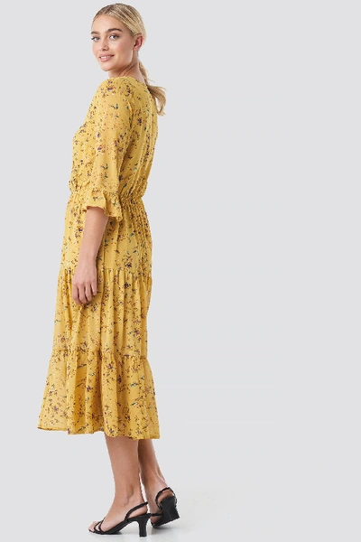 Shop Rut & Circle Panel Maxi Dress - Yellow In Yellow Flower