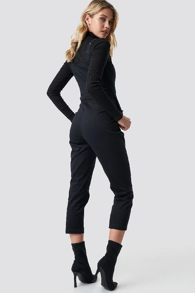 Shop Anna Nooshin X Na-kd Front Zip Detailed Jumpsuit Black