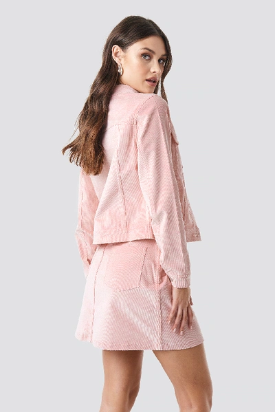 Shop Na-kd Co-ord Corduroy Jacket Pink In Rose Quartz