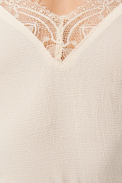 Shop Anna Skura X Na-kd Lace Singlet - Beige In Cream