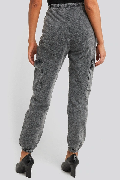 Shop Na-kd Washed Patch Pocket Joggers - Grey