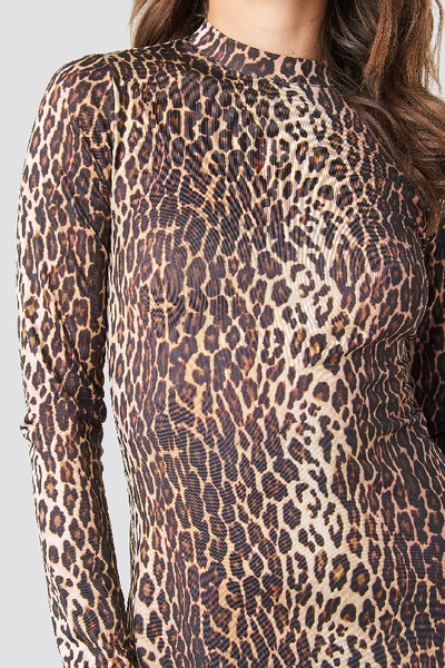 Shop Na-kd Sara Sieppi Mini Dress Multicolor In Leopard