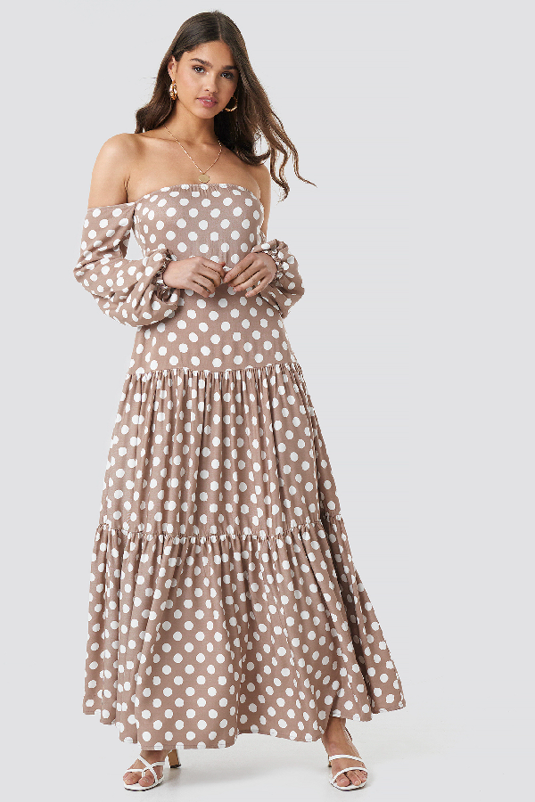 polka dot maxi dress