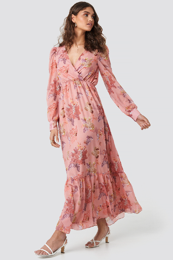 Pink Flower Maxi Dress Online, 51% OFF ...