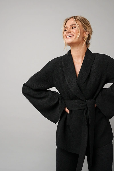 Hanna Schönberg X Na-kd Kimono Blazer Black | ModeSens