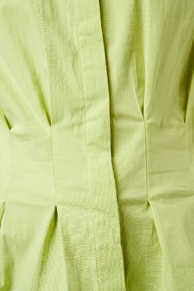 Shop Na-kd Classic Gathered Waist Shirt In Green