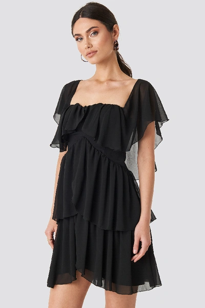 Shop Trendyol Carmen Neckline Mini Dress - Black