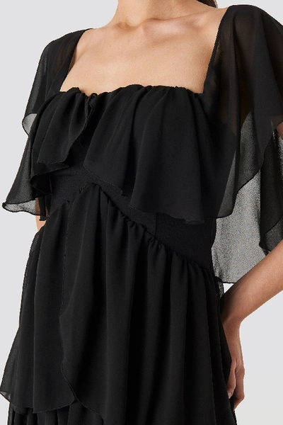 Shop Trendyol Carmen Neckline Mini Dress - Black